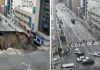 Hanya Dua Hari, Jepang Tuntaskan Jalan Ambles 15 Meter