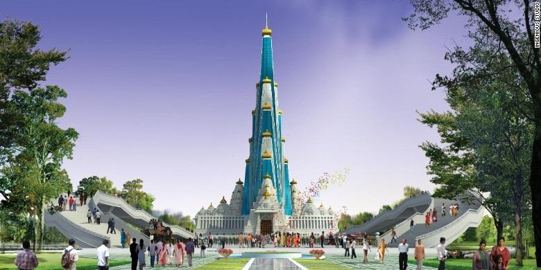 Properti Eksterior India Rancang Tempat Ibadah Tertinggi di Dunia