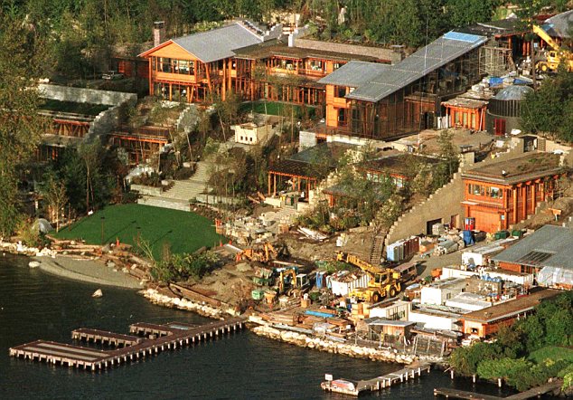 After seven years of construction and $60 million, Microsoft mogul Bill Gates and wife Melinda have finally moved into their Lake Washington waterfront home in Medina, Washington, a suburb of Seattle. It was announced September 28 that Gates was the richest man in the world, with an estimated net worth of $39.8 billion. The 20,000 square foot home spans five acres, has a 20-seat movie theater, a 30-car garage and a 20-room main living area. Although landscape work continues, the interior of the house is complete. GATES