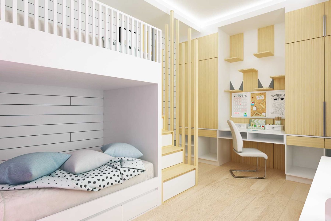 Deretan Inspirasi Desain Kamar Tidur Dengan Bunk Bed