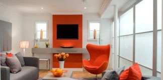 Inspirasi Dekorasi Ruangan di Rumah Dengan Warna Jingga yang Hangat